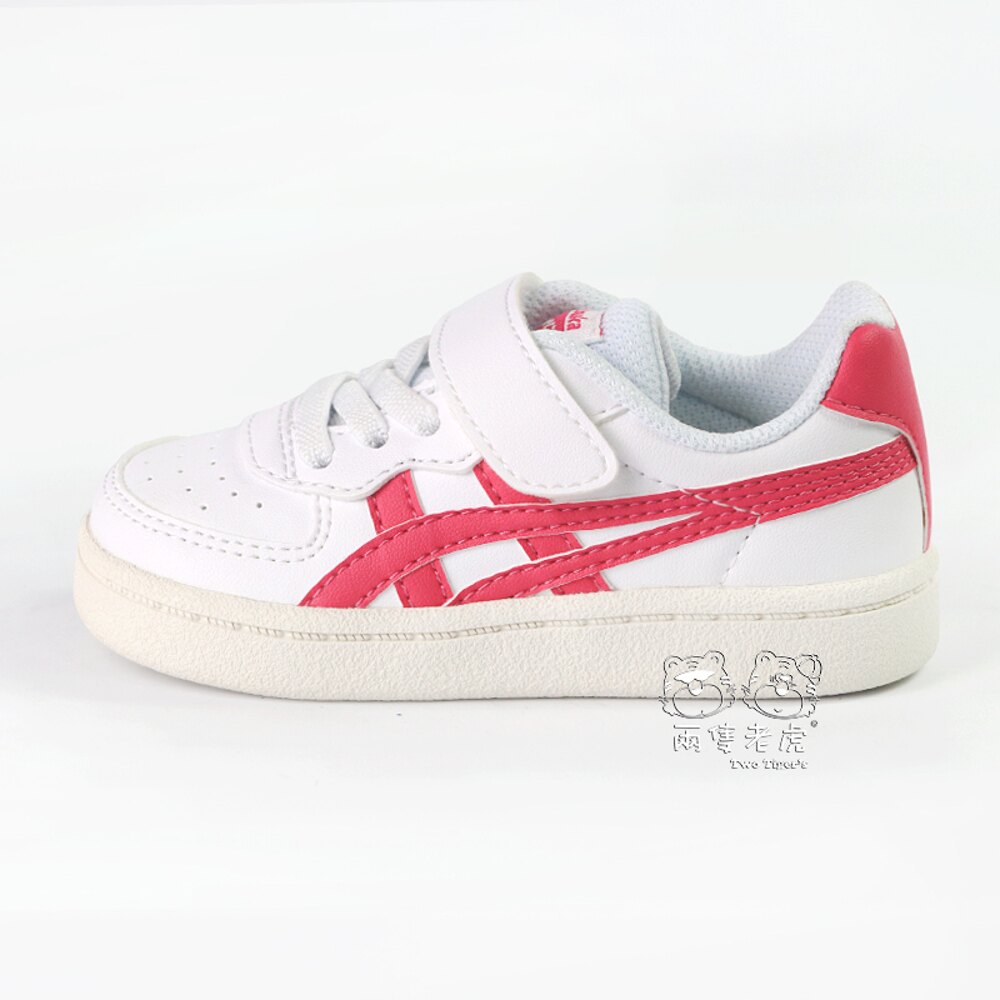 ASICS 亞瑟士 Onitsuka Tiger GSM TS 白 / 桃 魔鬼氈 小童鞋 NO.R3976