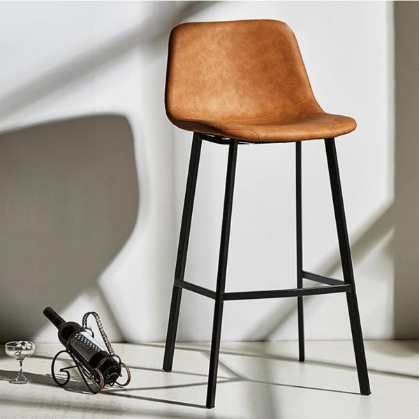 全館85折北歐鐵藝高腳凳休閒咖啡廳靠背金屬酒吧椅家用簡約吧臺凳餐廳餐椅