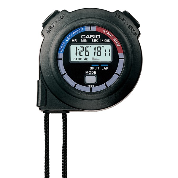 #CASIO #卡西歐 #碼表 #記時CASIO單組記憶10HR計時秒錶HS-3V系列，只需一按鈕即可精確測量經過時間，迅速又便利。規格錶殼 / 錶圈材質：樹脂1/100秒碼表：測量上限：9:59 5