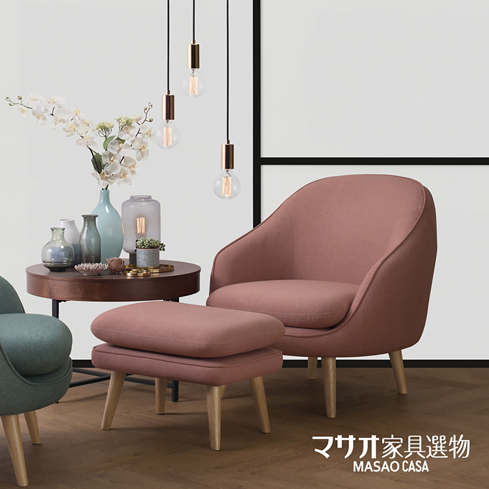 *普瑞斯貓抓布單人座沙發-粉紅