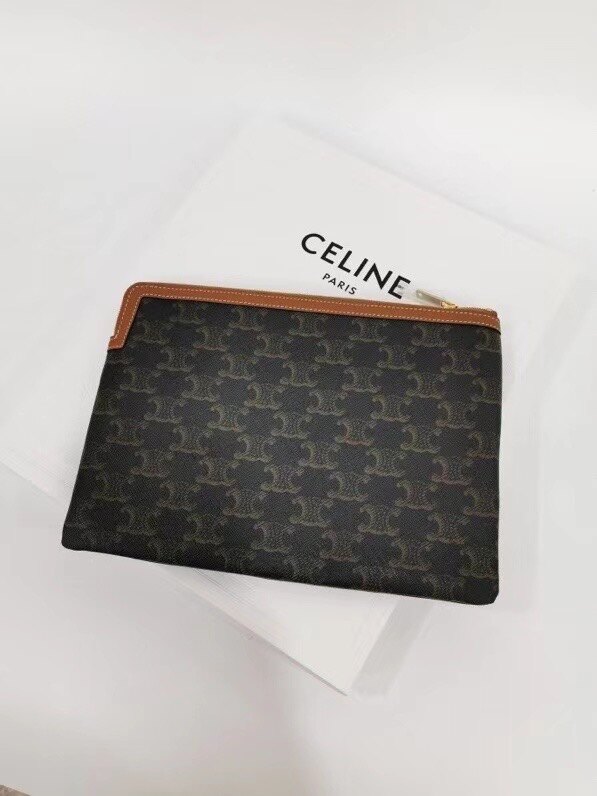 【Chiu189英歐代購】CELINE Triomphe 手包 化妝包 萬用包 老花款