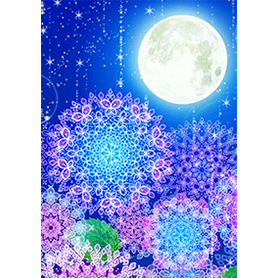 大人可愛い◆紫陽花と満月