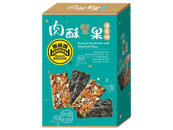 黑橋牌~肉酥堅果海苔燒60g(盒裝)【D816408】