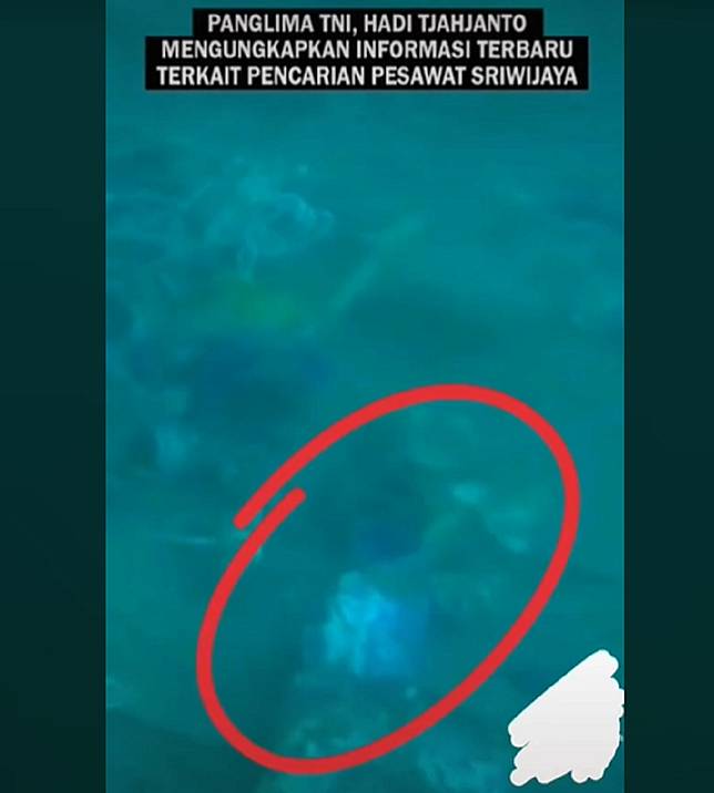 Viral video mistis penampakan bocah di laut lokasi jatuh Sriwijaya SJ182, bikin netizen debat. Foto: TikTok