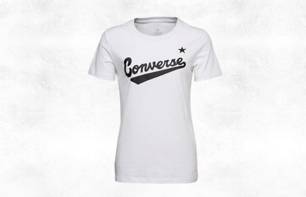CONVERSE-CENTER FRONT LOGO TEE 女款白色短袖上衣-NO.10018268-A04