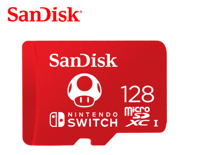 SanDisk Nintendo Switch™ 專用記憶卡 128GB 256GB (A1 UHS-I 100mbps) 獨賣聯名記憶卡 microSDXC UHS-I(U3)