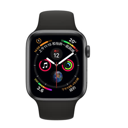 【贈父親節大禮包】 Apple Watch Series 4 44mm LTE版 太空灰色鋁金屬錶殼搭配黑色運動型錶帶