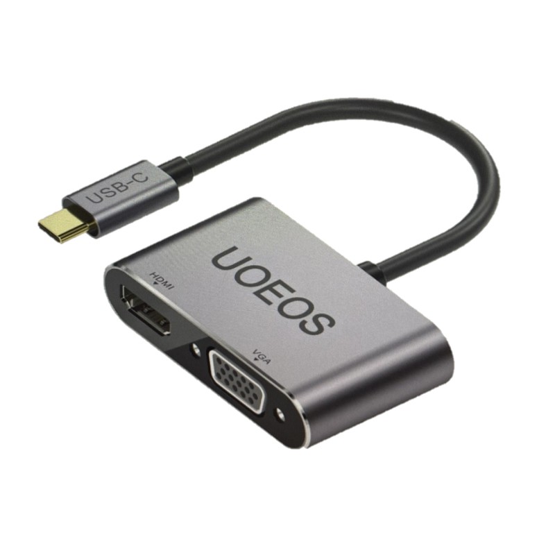 [9美國直購] USB C 轉 HDMI VGA 適配器 (兼容Thunderbolt 3 ) 適用 MacBook Pro,Surface go, Dell XPS 15/XPS 13, Samsu