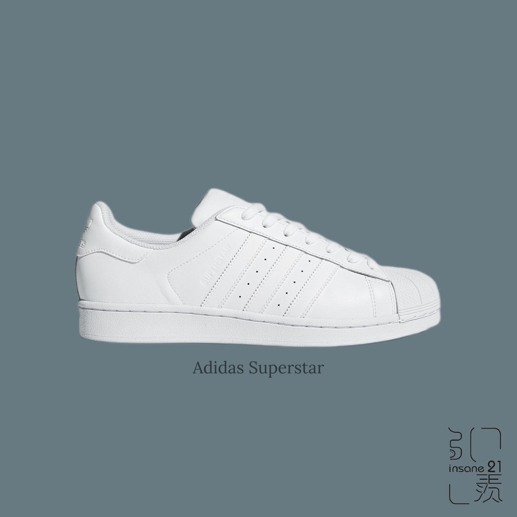 品名：【特價商品】ADIDAS SUPER STAR 貝殼鞋 全白 男女鞋 情侶鞋 B27136【Insane-21】尺寸：24CM(US6)25CM(US7)26CM(US8)26.5CM(US8.