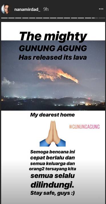 Kini Tinggal Di Bali Nana Mirdad Sampaikan Keprihatinan Pasca Gunung Agung Kembali Meletus Tribun Style Line Today
