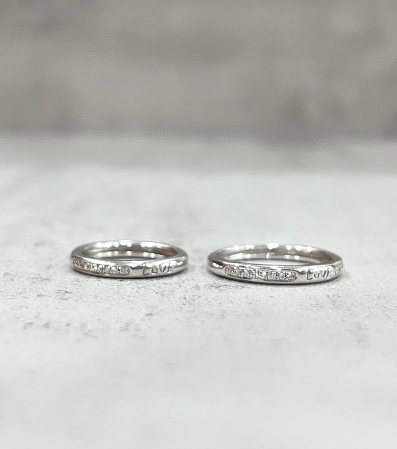LOVE鑽石戒指 天然南非鑽石 情侶對戒 婚戒 14K K585