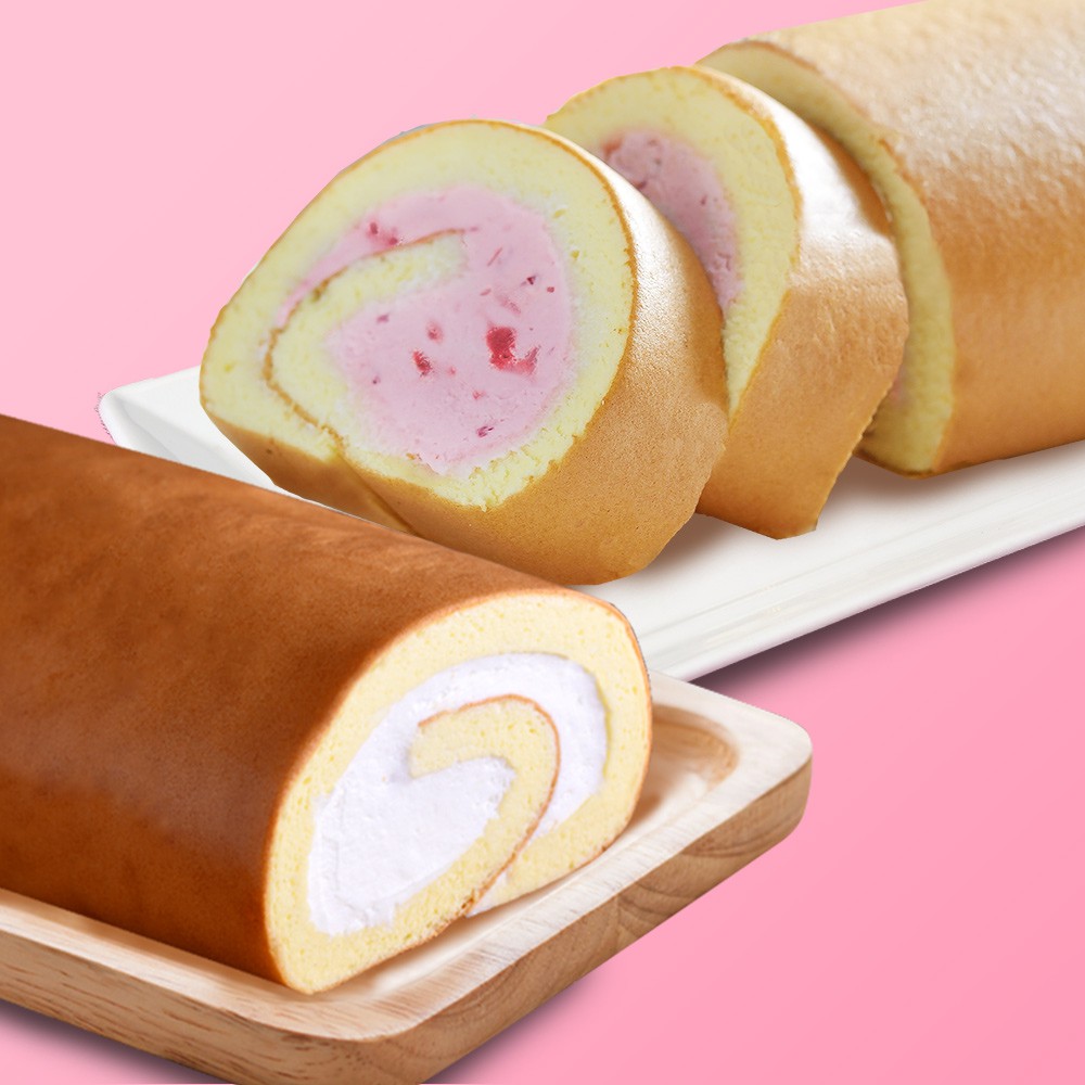 【艾波索】北海道特濃鮮乳捲+18度C莓果鮮乳捲任選2入組 高詢問度的濃郁爽口蛋糕組合