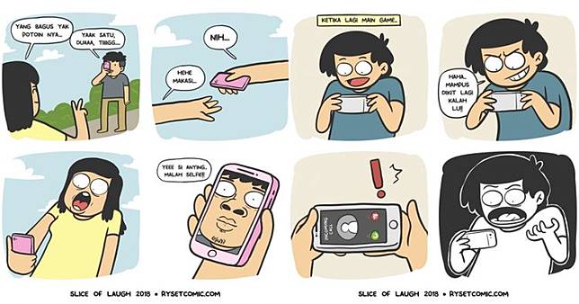 17 Komik  strip lucu  gambarkan tingkah konyol generasi milenial