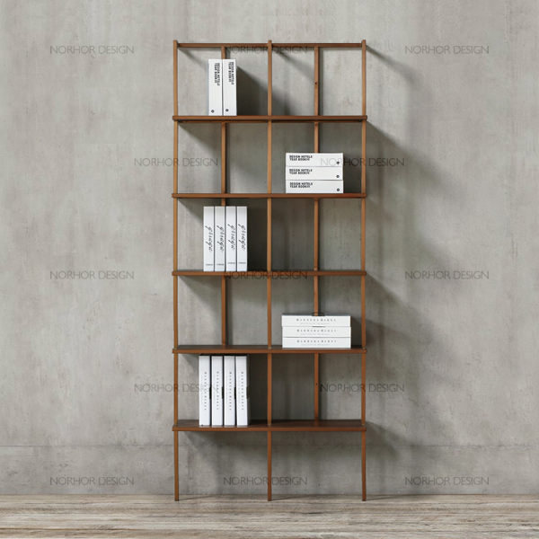 北歐鐵藝書架落地簡約現代書櫃擱板置物架創意組合省空間實木書架 潮流前線