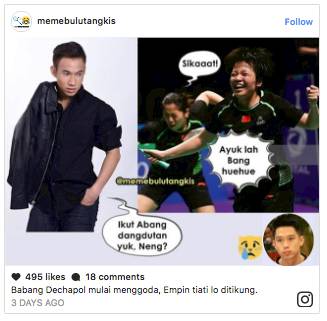 Jelang Indonesia Open, Meme Bulutangkis Kocak Jadi Viral