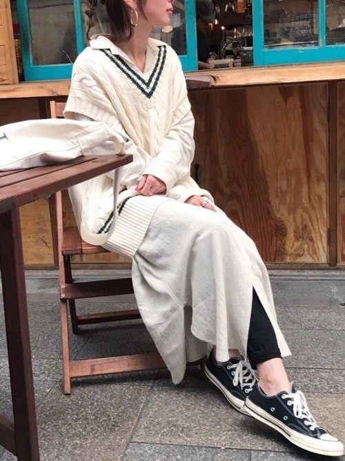 冬のシャツワンピースコーデ 21選 寒いと思って避けたらもったいない Mine