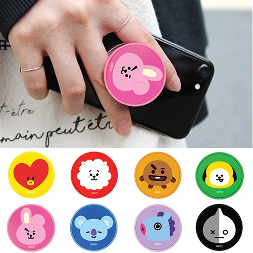 韓國代購 BT21 宇宙明星 防彈少年團 三段式 防滑落 手持支架集線器手機支架z8439