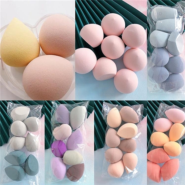 美妝蛋RHEA|小胖蛋4個價超軟彈美妝蛋彩妝蛋B品瑕疵粉撲底妝海綿BB霜 雲朵走走