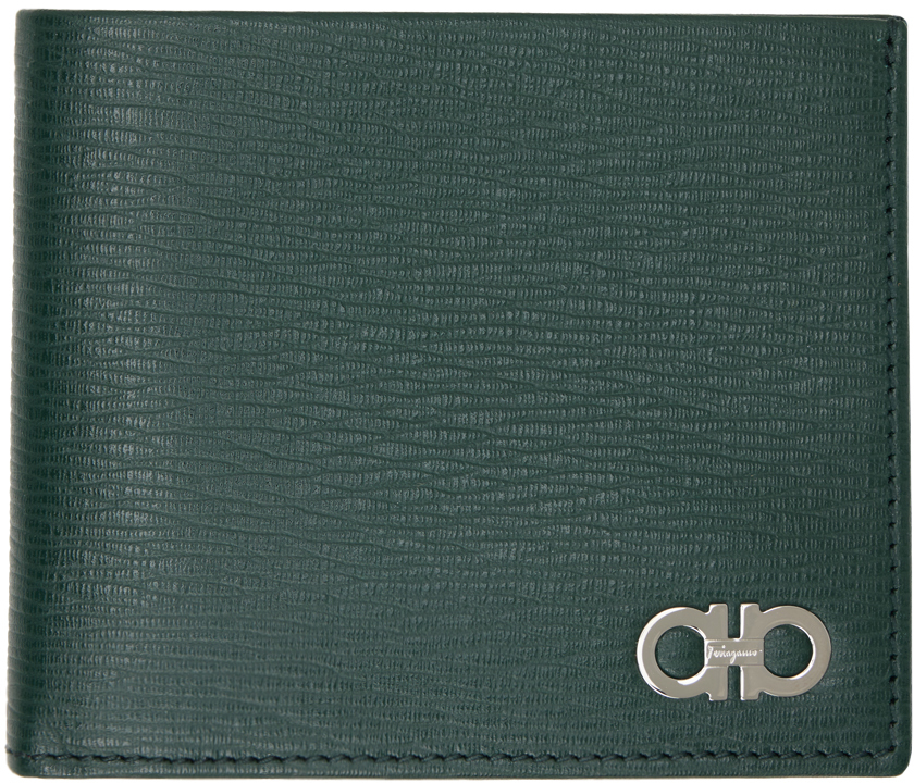 Ferragamo 绿色 Gancini 钱包