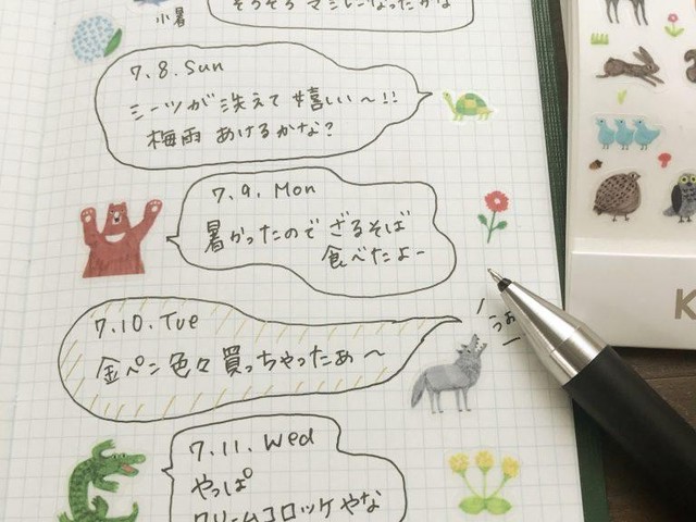 貼るだけで毎日が楽しくなる シール日記 の書き方アイデア 朝時間 Jp