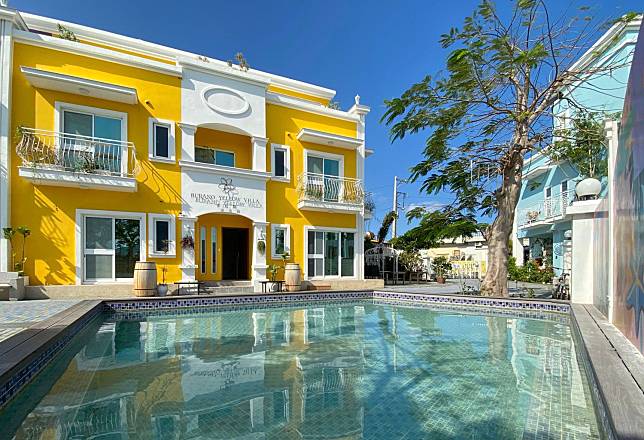 ▲色彩強烈的建築外觀帶給你豐沛熱情的假期！（圖／步拉諾Villa Burano Yellow Villa）