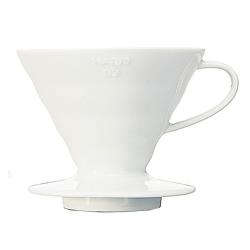 日本HARIO-V60白色02陶瓷濾杯1~4杯-VDC-02W