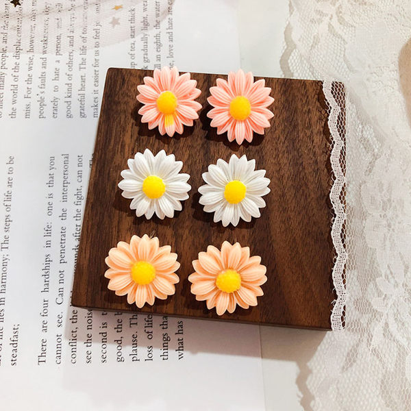 耳環 彩色 花朵 立體 層層 花瓣 清新 甜美 耳釘 耳環【DD1905111】 ENTER 07/25