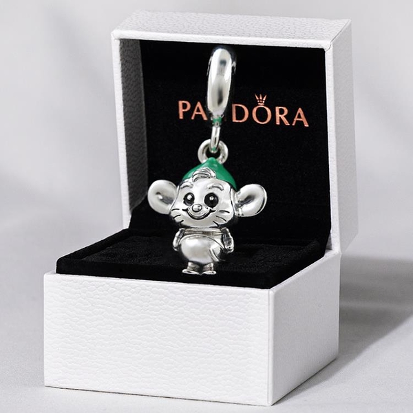 TTikk tik~Pandora潘多拉官網迪士尼灰姑娘老鼠格斯吊墜串珠手鍊女798849C01