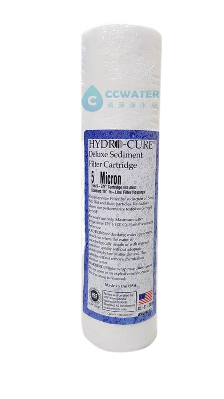 100%美國製造:克拉克/ CLACK/ HYDRO-CURE 10英吋5微米絕對濾心售價250元。