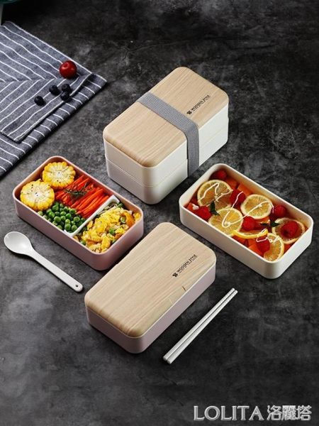 日式飯盒便當分格減脂健身餐盒上班族簡約可微波爐專用加熱減肥餐 LOLITA
