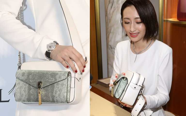 寶格麗最新的Serpenti Forever 7 Ways包款，可變化出七種穿搭法，柯佳嬿親自教學！（圖／林勝發攝影）