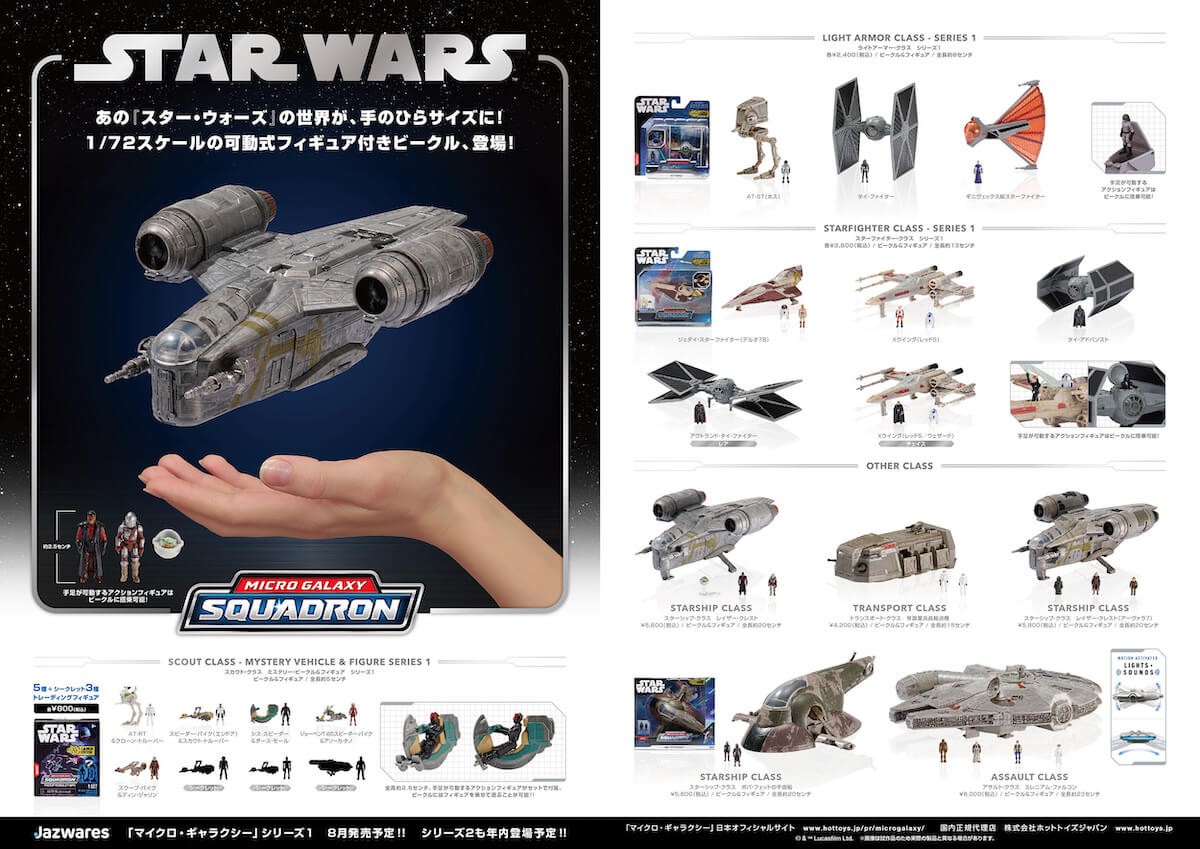 スター・ウォーズ』乗り物が手のひらサイズでミニチュア化