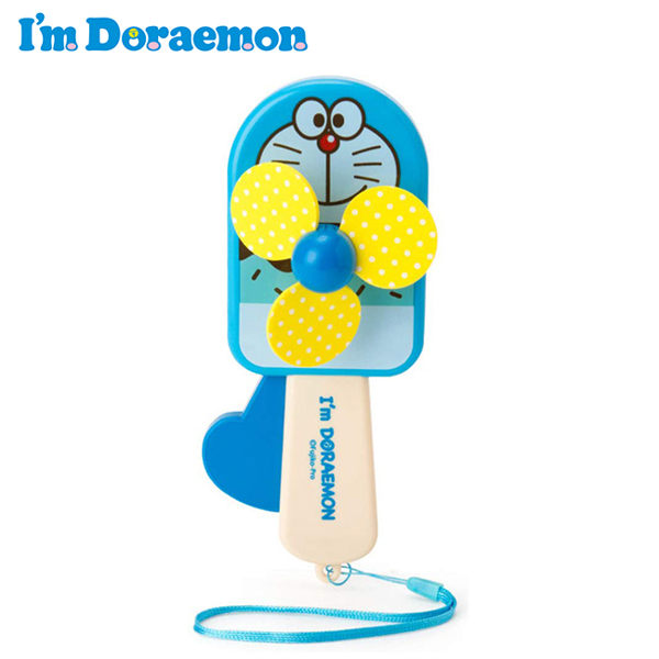 【日本正版】哆啦A夢 冰棒造型 按壓式 風扇 隨身扇 手壓風扇 小叮噹 DORAEMON 三麗鷗 Sanrio - 151167