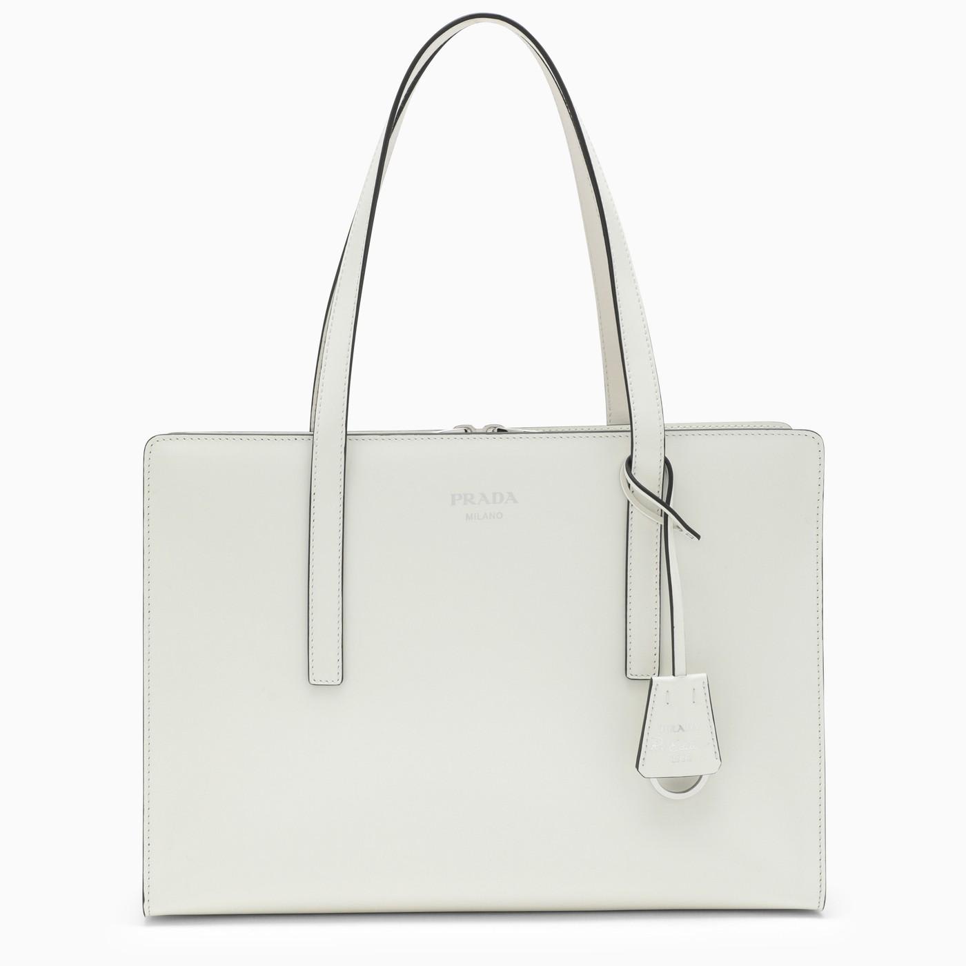 Prada Re-edition 1995 Medium Bag In White Brushed Leather