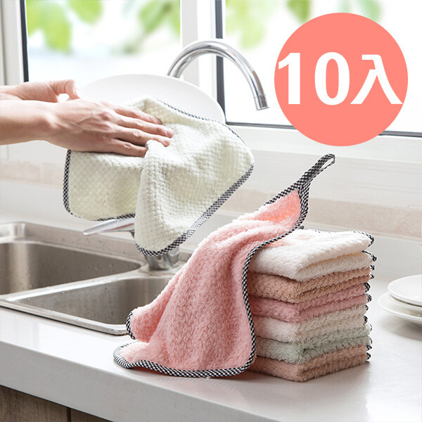 細膩柔軟吸水性佳 小掛圈便於懸掛牆壁 材質100%超細纖維 重量18.11g 尺寸約22x24cm