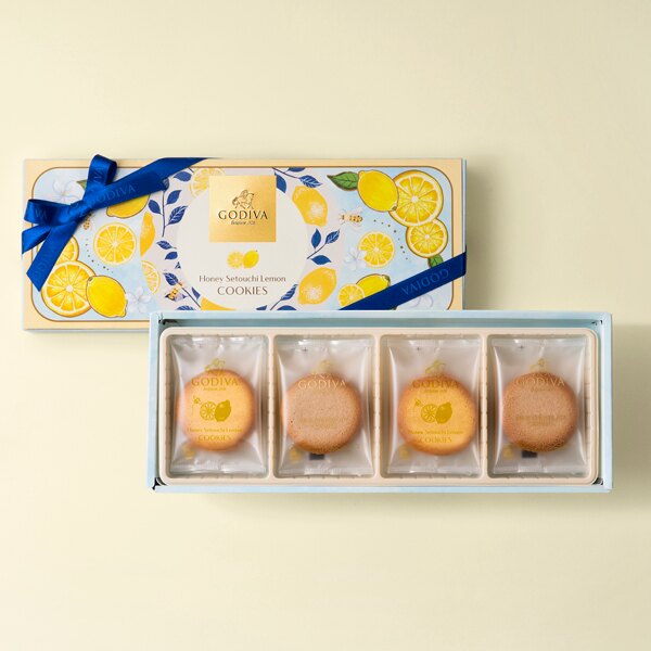 日本夏季限定限量版GODIVA瀨戶內蜂蜜檸檬巧克力餅乾８入禮盒珠寶盒85週年收納盒-珍藏版最後1盒