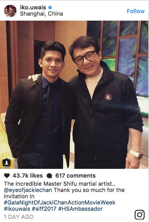 Pertemuan Iko Uwais dengan Jackie Chan di Shanghai