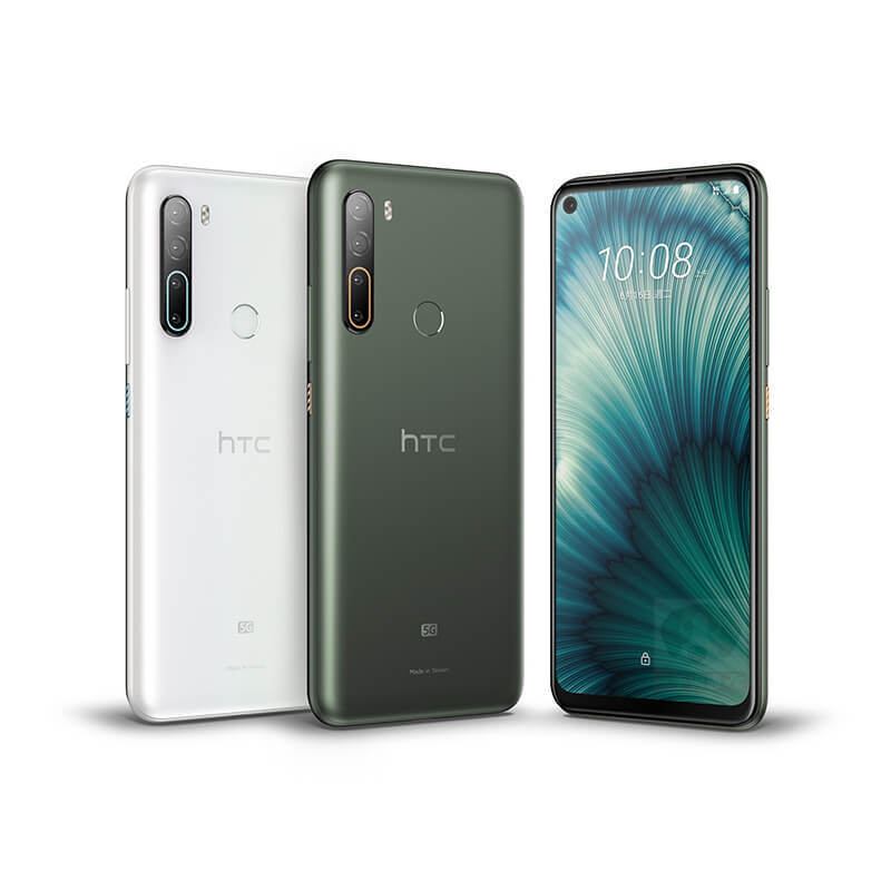 HTC U20 5G 配置6.8 吋FHD+「挖孔」螢幕，採用20：9 顯示比例，無論追劇、玩手遊具備沉浸式的視覺感受；機身外型以未經拋光打磨的礦石為靈感進行設計