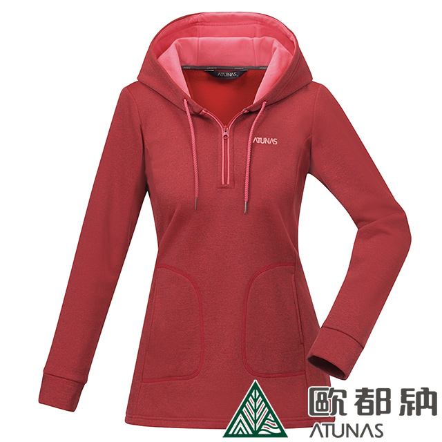 ★長版連帽，休閒時尚★內刷毛搭配門襟拉鍊配色，充滿活力