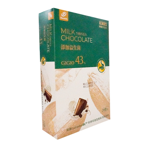 【77】歐維氏43%牛奶巧克力-益生菌-36g_量販裝 (20條)