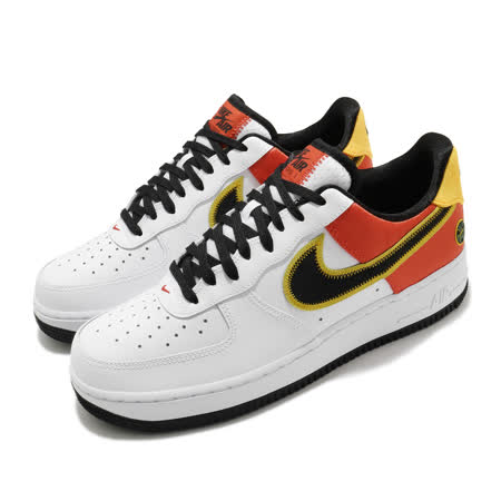Nike 休閒鞋 Air Force 1 07 LV8 男女鞋 經典 AF1 皮革 質感 情侶穿搭 球鞋 白 橘 CU8070100 CU8070-100
