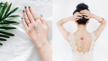 想紋身但又怕痛怕後悔？「小清新紋身貼紙」甜美女生都可以輕鬆駕馭～仙氣UP！