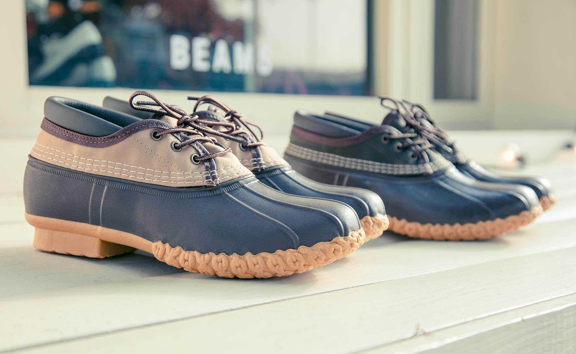 起點指標/ L.L.Bean × BEAMS 別注Canvas Gum Shoes | LINE購物