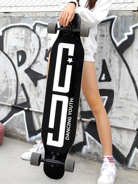 滑板長板 長板滑板專業板全能舞板刷街代步男女生四輪滑板車雙翹滑板初學者 伊莎公主