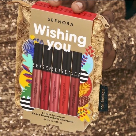 SEPHORA COLLECTION Wishing You Set Of 5 Cream Lip Stain Christmas (Limited Edition)