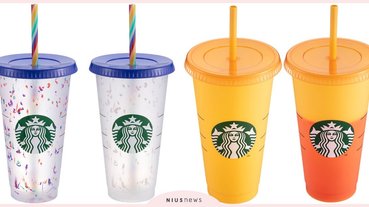 台灣也買得到啦！星巴克推只要加水就會變色「冷變杯隨行組」，彩色款超夢幻