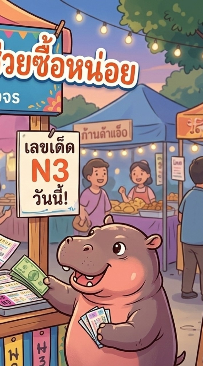 สลาก N3 ร้านหมูตุ๋นอยากให้หมูเด้งช่วยซื้อหน่อย