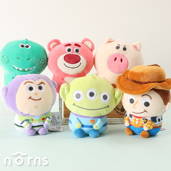 【玩具總動員4娃娃 軟QQ坐姿7吋】Norns迪士尼 正版玩偶 三眼怪 火腿豬 抱抱龍 胡迪 巴斯光年