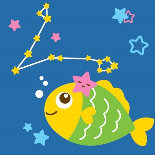 LOVIN 超萌韓版數字油畫 星座系列 雙魚座(12) 1幅