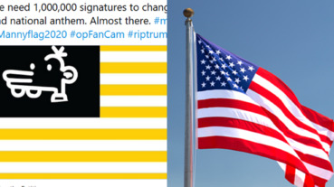 反響熱烈！上百萬人連署請願替換「美國國旗」，變成黑底和黃色線條的背後來由是這個...